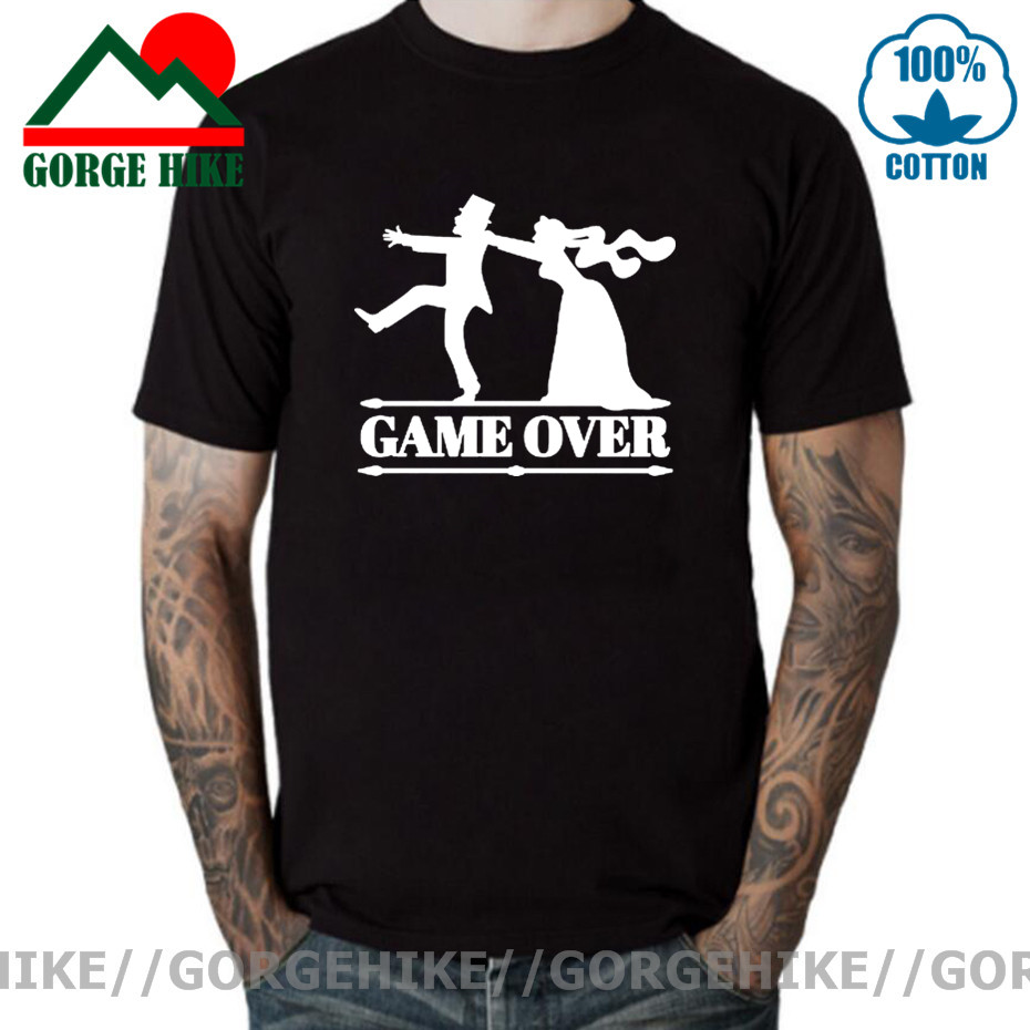 Party Games Bachelorette - Футболка Game Over Tees для мужчин,